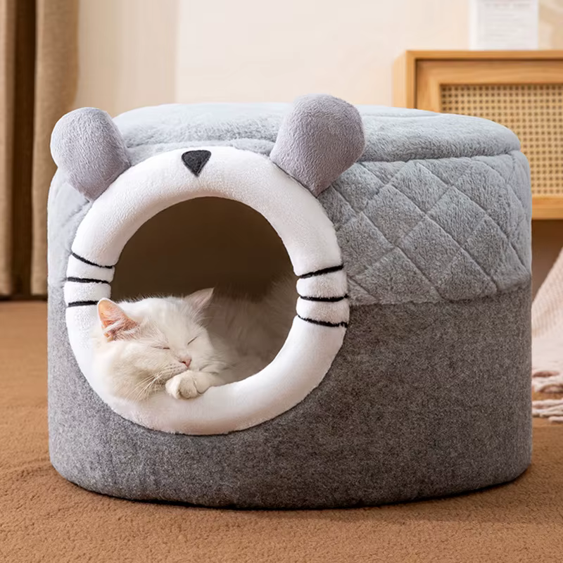 Cozy Enclosed Cat Cave Bed